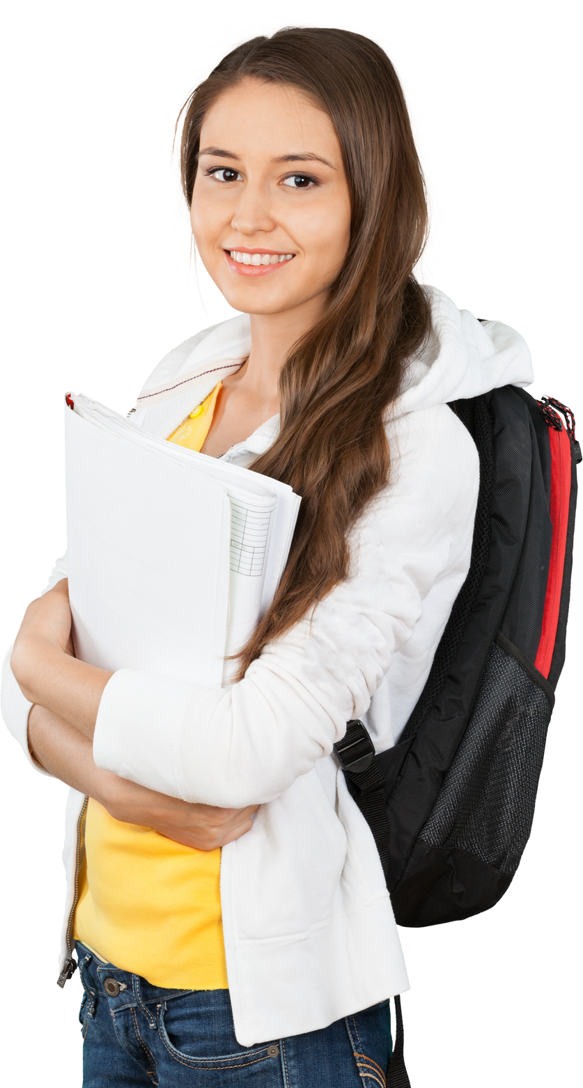 Student Carrying Paperwork